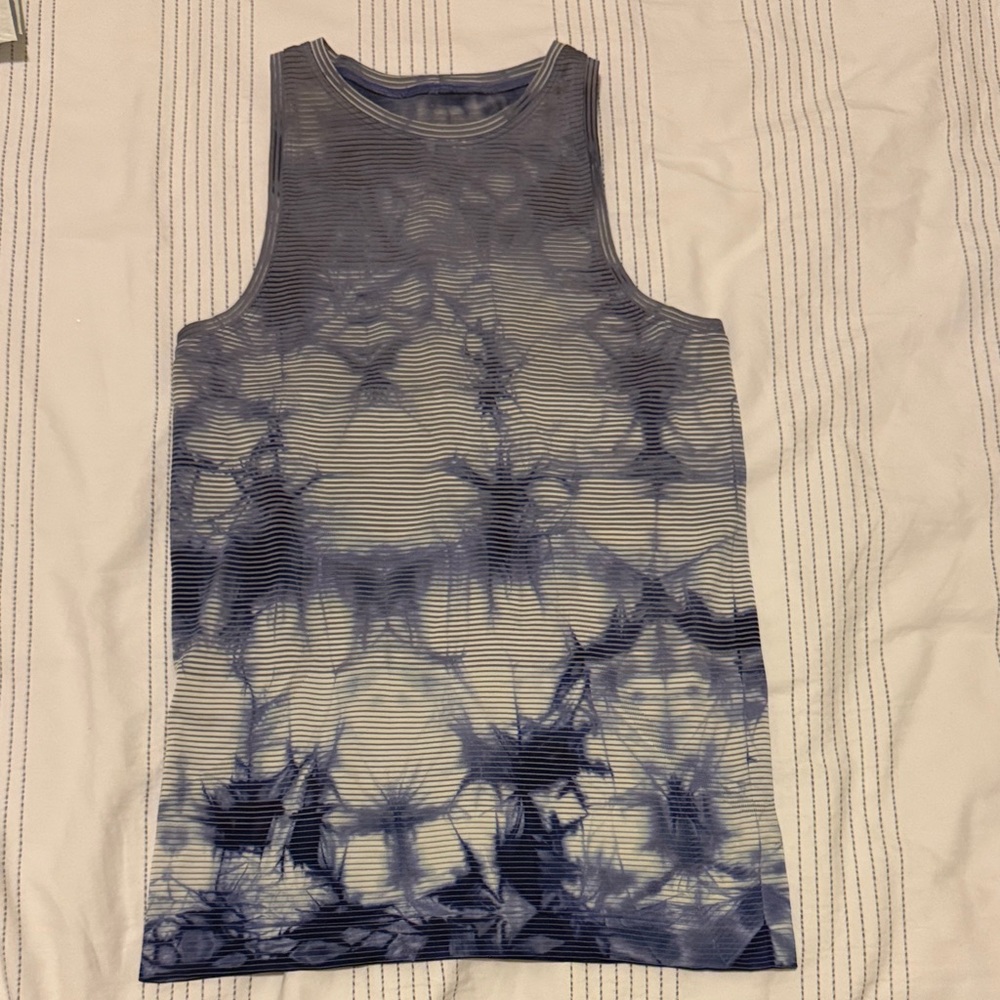 Rare and unique lululemon Blue Tie-Dye Tank Top